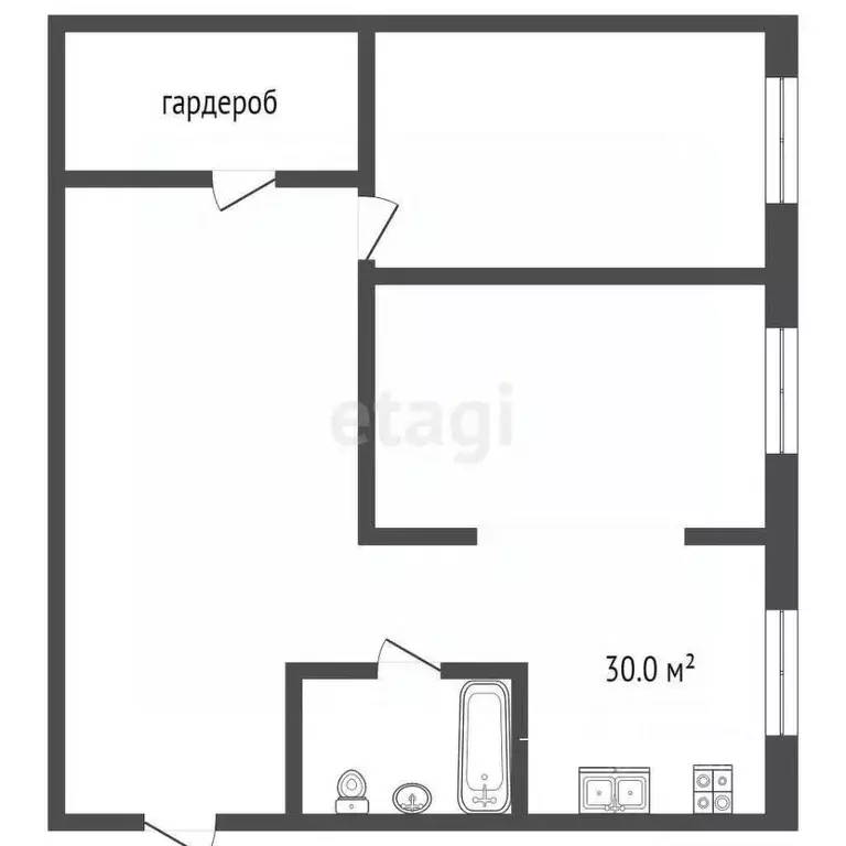 2-к кв. Ростовская область, Ростов-на-Дону Калитвинская ул., 32 (52.0 ... - Фото 1