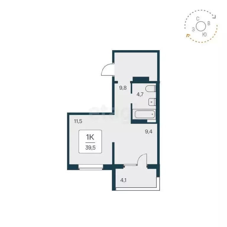 Продаётся 1-к квартира, 39.7 м - Фото 0