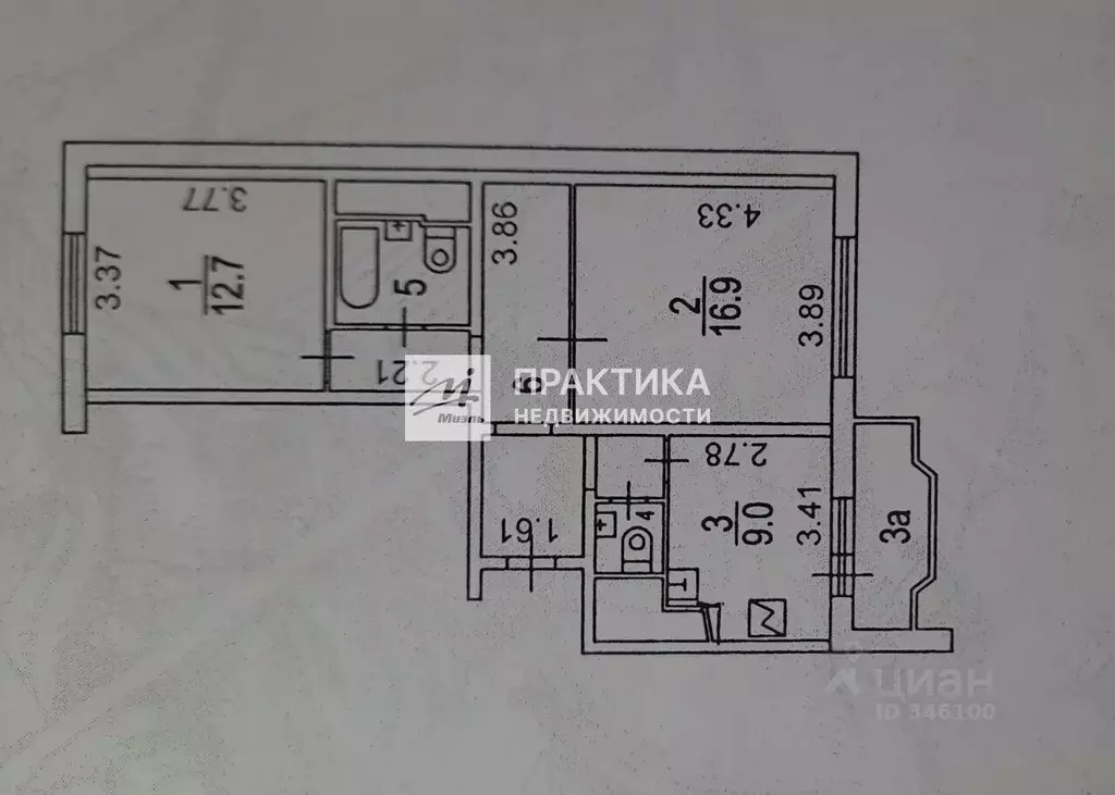 2-к кв. Москва Перекопская ул., 34к3 (56.0 м) - Фото 2