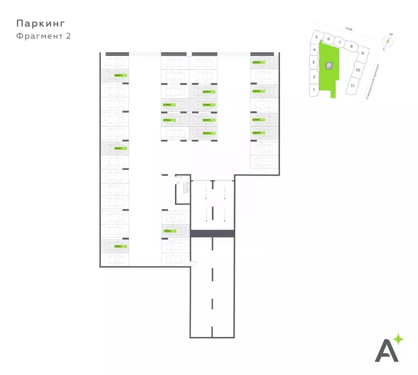Гараж в Санкт-Петербург пос. Шушары, Олл Ин 3.0 жилой комплекс (13 м) - Фото 1