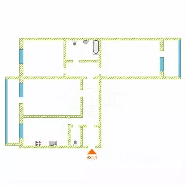3-к кв. Тюменская область, Тюмень ул. Вересковая, 5 (67.0 м) - Фото 2