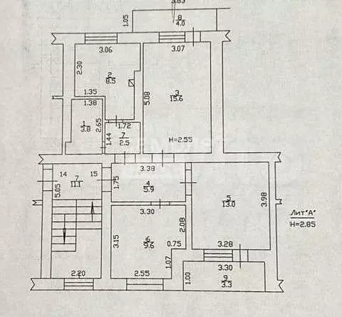 3-к. квартира, 58,9 м, 3/3 эт. - Фото 0