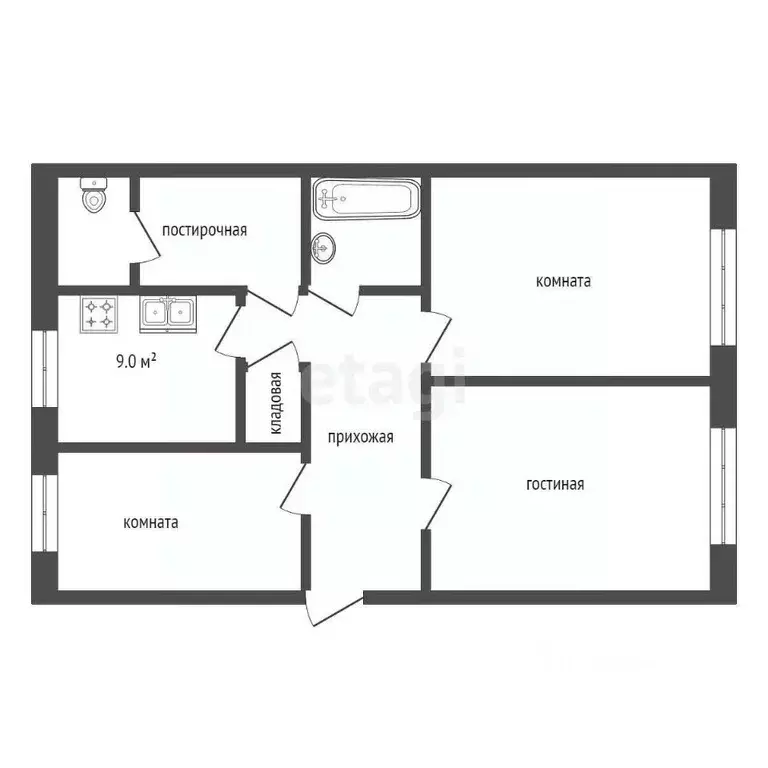3-к кв. Владимирская область, Муром ул. Щербакова, 29 (72.6 м) - Фото 1