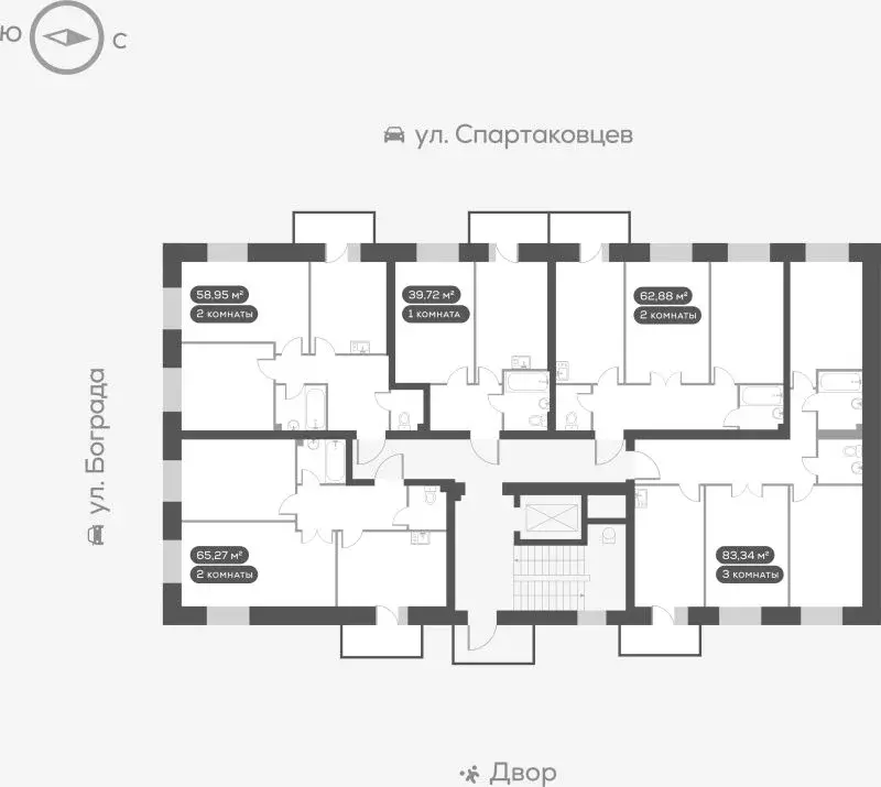 3-к кв. Красноярский край, Красноярск ул. Менжинского, 10Г (83.34 м) - Фото 1