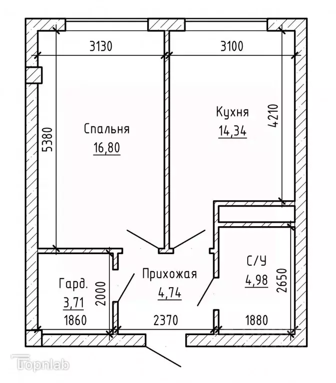 1-к кв. Кабардино-Балкария, Нальчик ул. Тарчокова (46.4 м) - Фото 0