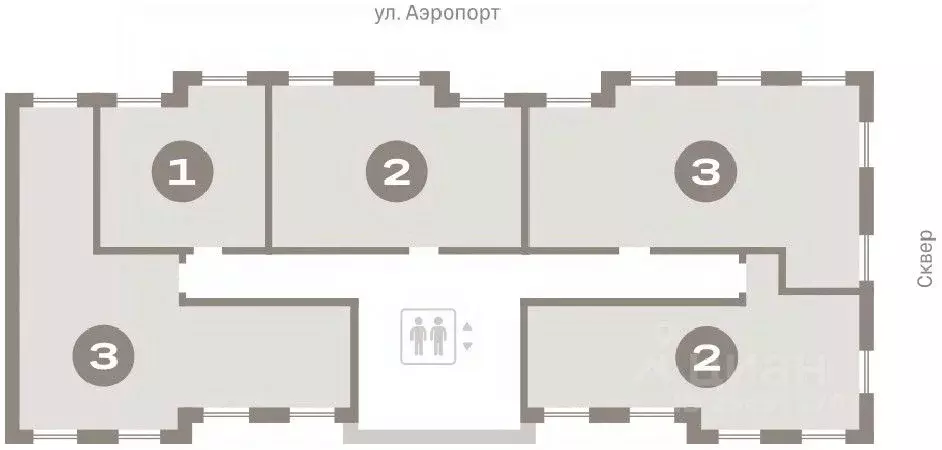 3-к кв. Новосибирская область, Новосибирск ул. Аэропорт, 88 (89.91 м) - Фото 1