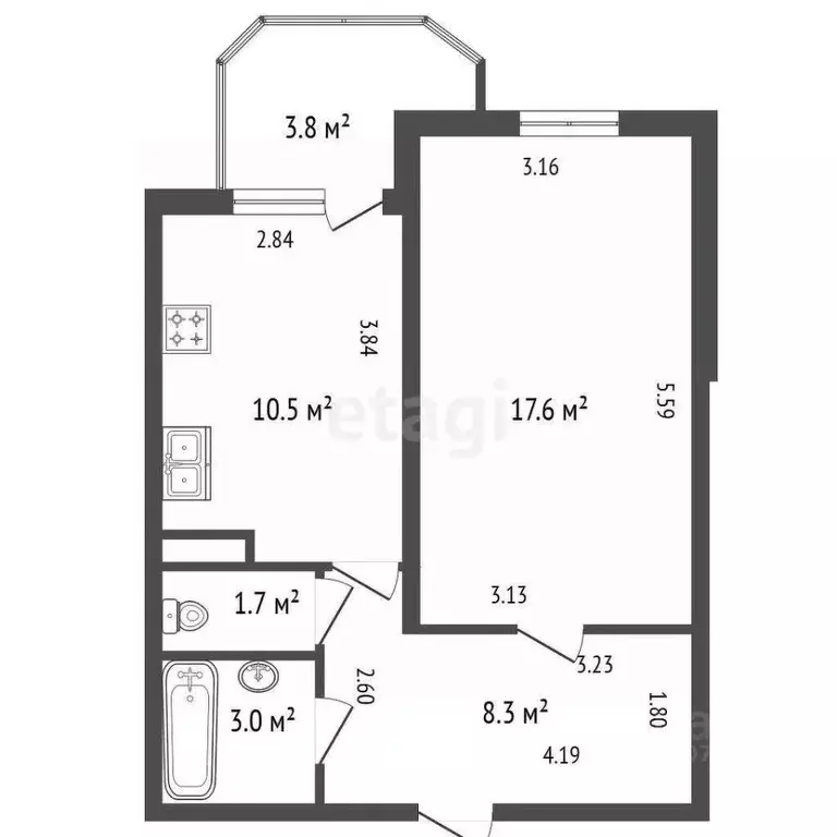 1-к кв. Санкт-Петербург Бухарестская ул., 118к3 (41.1 м) - Фото 1