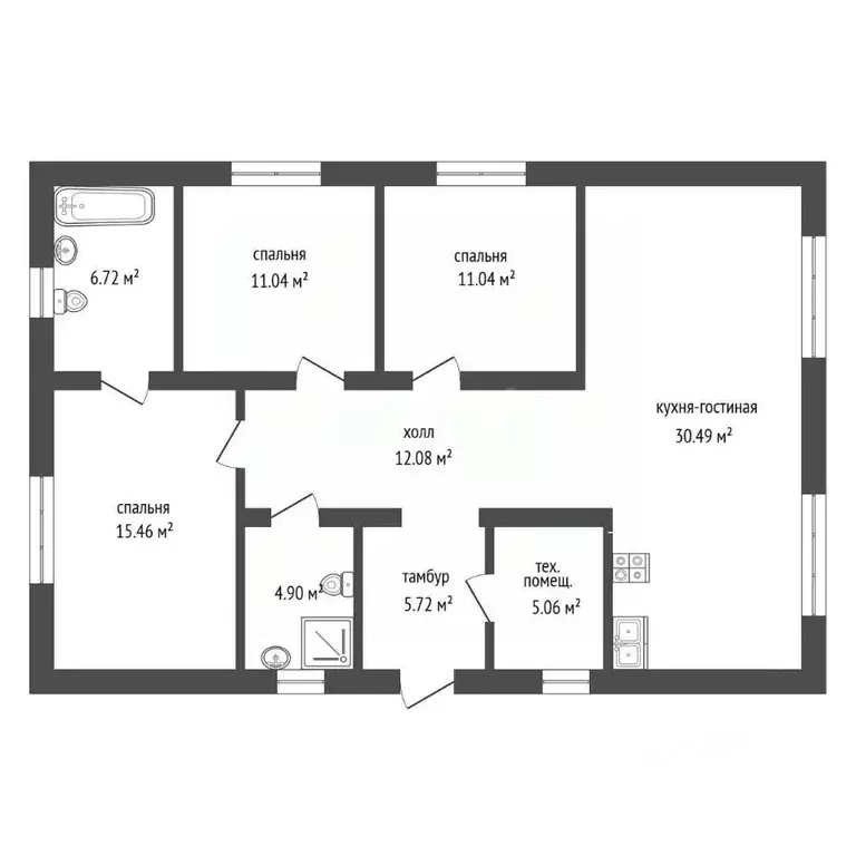 Дом в Тюменская область, Нижнетавдинский муниципальный округ, с. ... - Фото 2