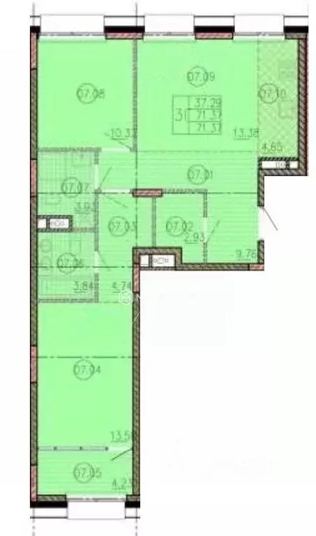 3-к кв. Татарстан, Казань Савин Премьер жилой комплекс (71.37 м) - Фото 2