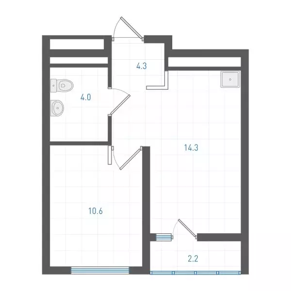 1-комнатная квартира: Екатеринбург, жилой район Пионерский, ЖК ... - Фото 0