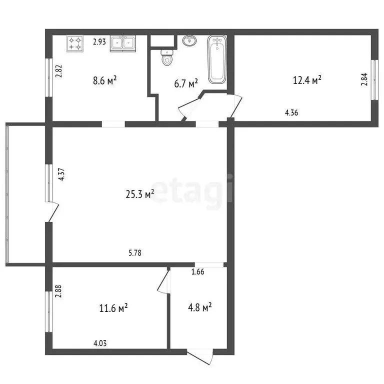 3-комнатная квартира: Сертолово, Центральная улица, 10к1 (72.4 м) - Фото 1