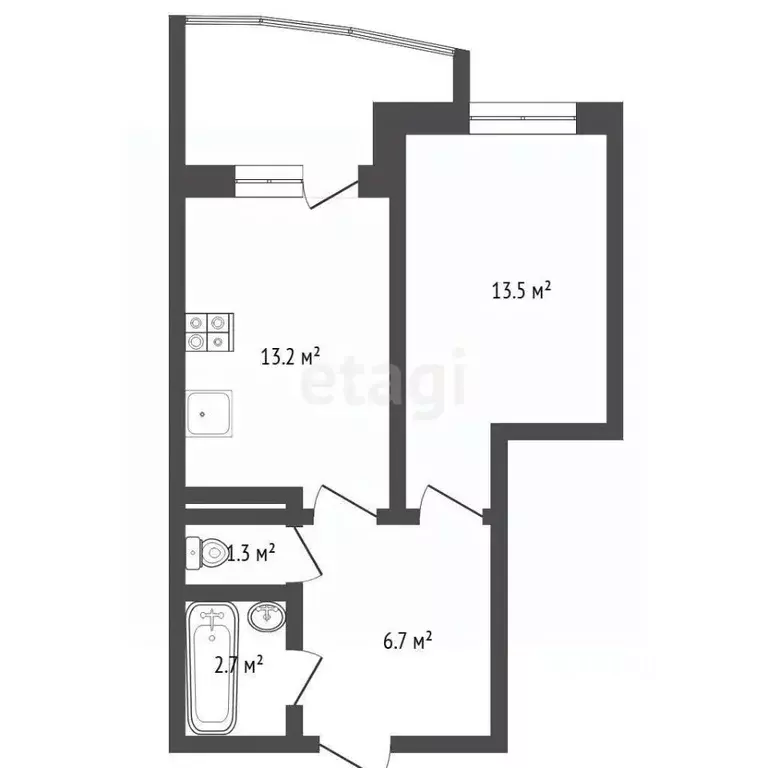 1-к кв. Тюменская область, Тюмень ул. Суходольская, 16 (40.6 м) - Фото 1