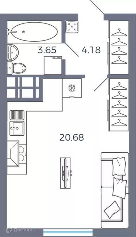 Продаётся 1-к квартира, 28.4 м - Фото 0