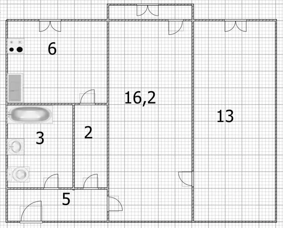 2-к кв. башкортостан, уфа ул. 50-летия октября, 26/1 (45.0 м) - Фото 1