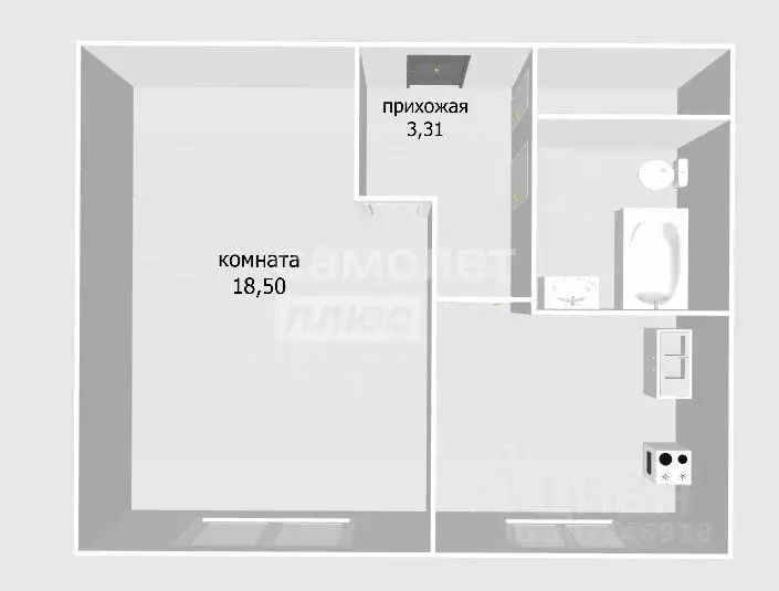 1-к кв. Ульяновская область, Ульяновск просп. Гая, 37 (32.3 м) - Фото 1