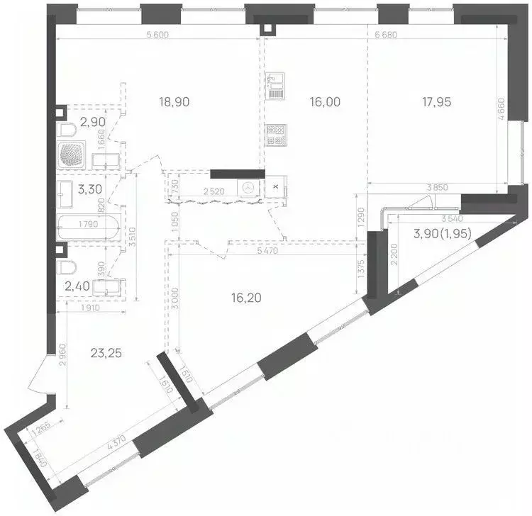 2-к кв. Татарстан, Казань Краснококшайская ул., 60 (102.85 м) - Фото 0