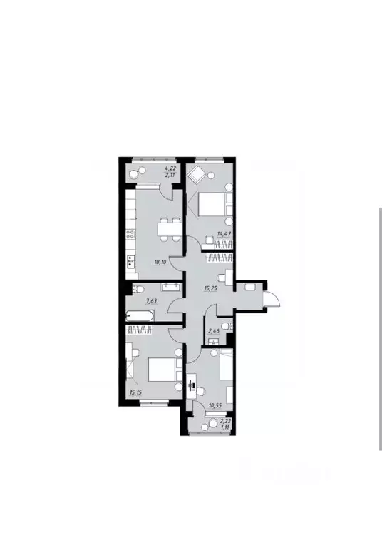 3-к кв. Тамбовская область, Тамбов Телецентр мкр, Строганов жилой ... - Фото 0
