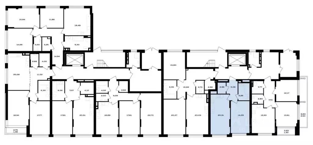 1-к кв. Воронежская область, Воронеж ул. Ольминского, 4 (49.2 м) - Фото 2