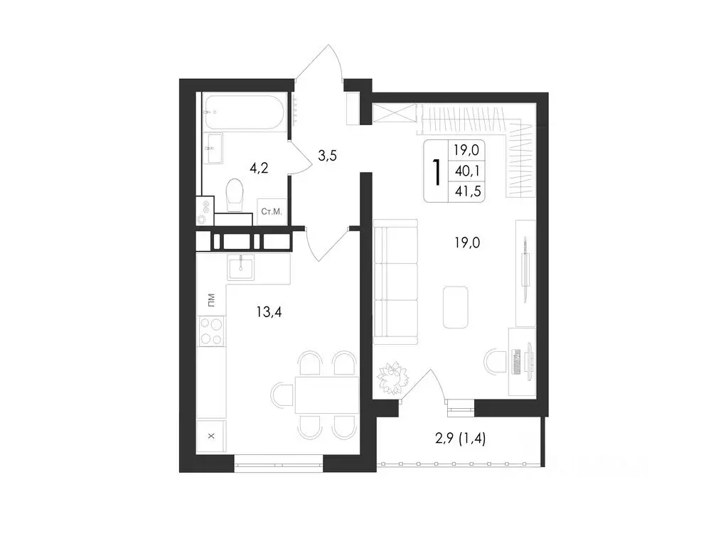 1-к кв. Воронежская область, Воронеж Первое Мая мкр, Май жилой ... - Фото 1