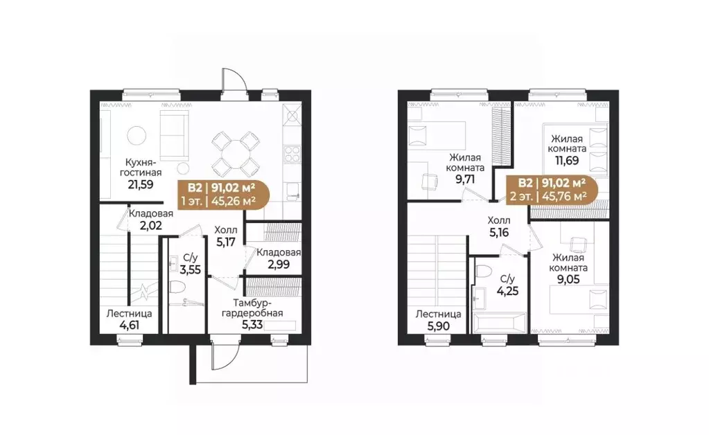 Таунхаус в Ленинградская область, Всеволожск ш. Южное (91 м) - Фото 0