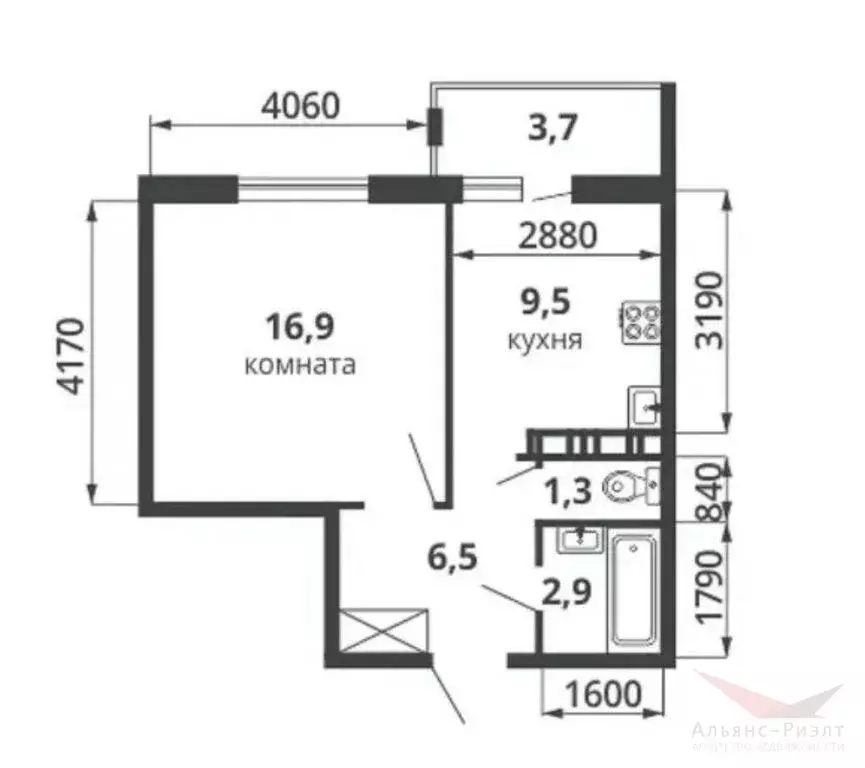 1-комнатная квартира: посёлок Придорожный, микрорайон Южный Город, ... - Фото 1