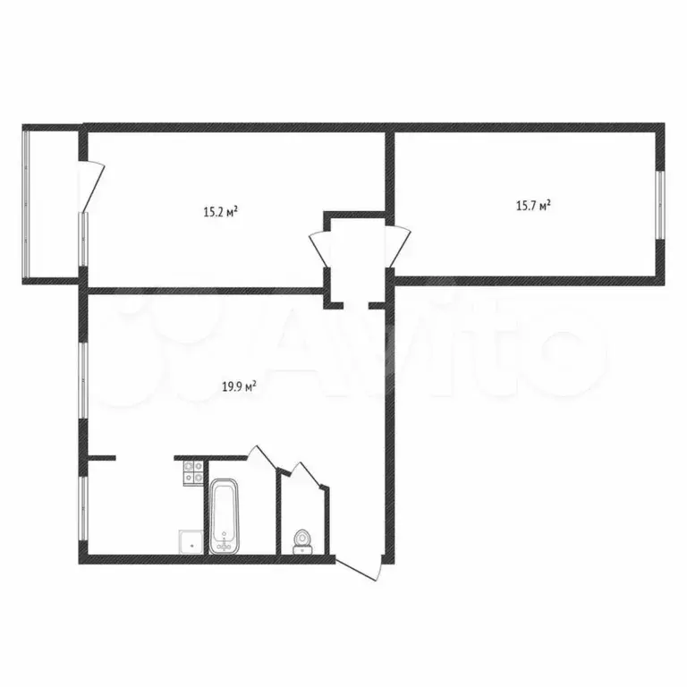 3-к. квартира, 60,6 м, 5/5 эт. - Фото 0
