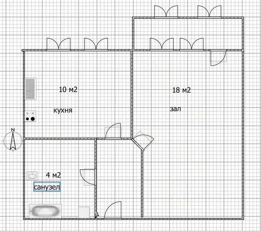 1-к кв. Башкортостан, Уфа ул. Цюрупы, 158/2 (40.0 м) - Фото 2