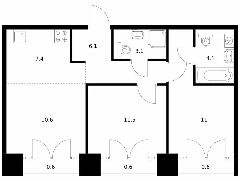 2-комнатная квартира: Санкт-Петербург, набережная Обводного канала, ... - Фото 1
