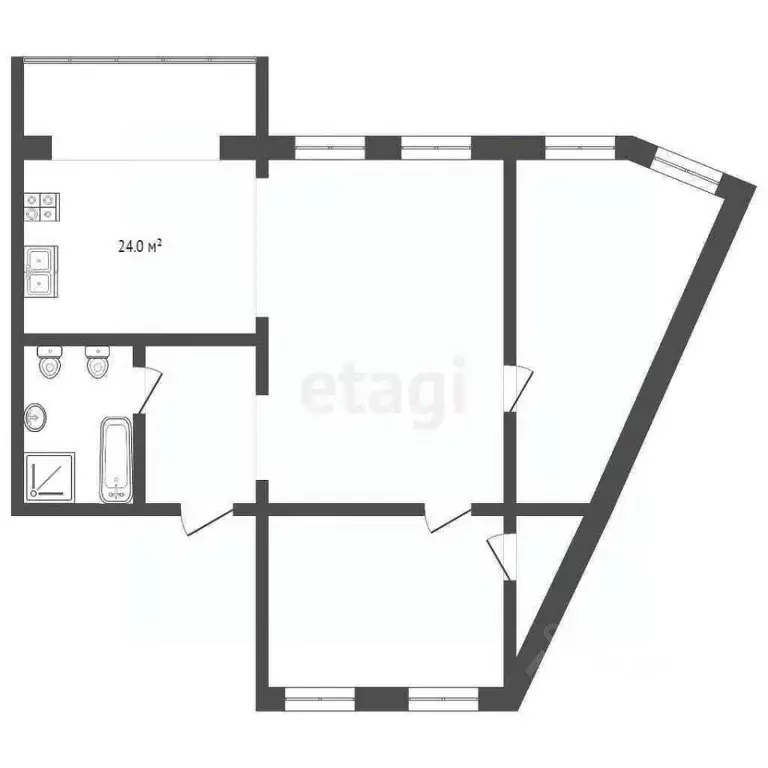 3-к кв. Костромская область, Кострома Заволжская ул., 64 (123.0 м) - Фото 1