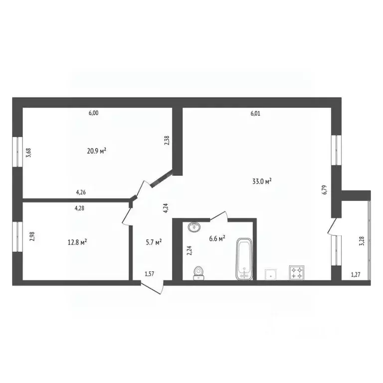 3-к кв. Амурская область, Благовещенск ул. Шафира, 62/2 (81.1 м) - Фото 2