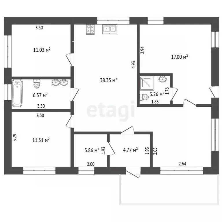 Дом в Тюменская область, Тюменский муниципальный округ, д. Падерина  ... - Фото 1