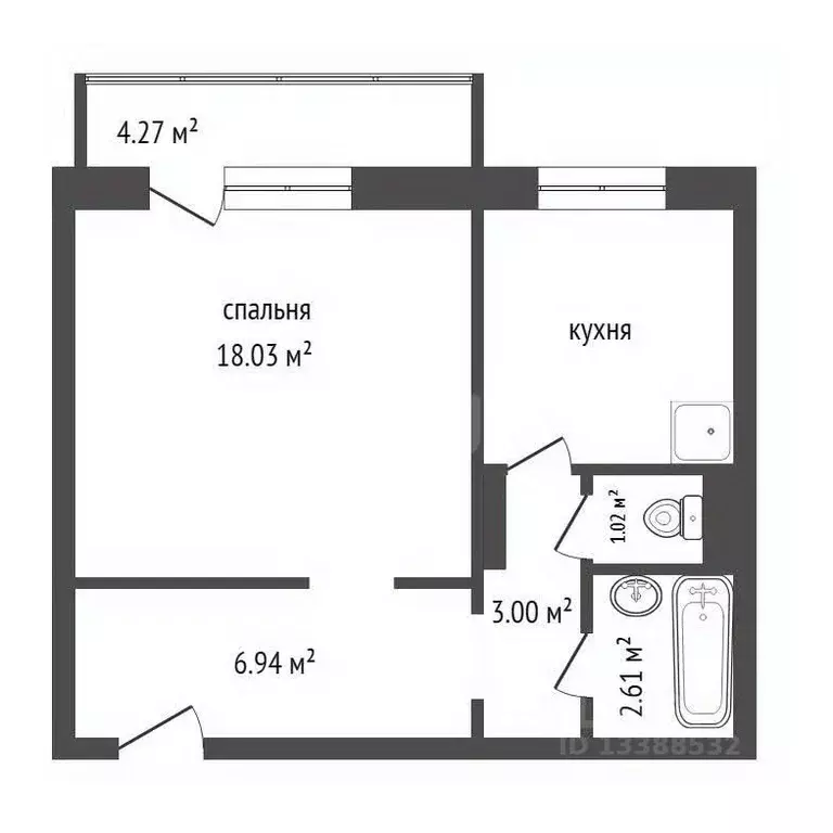 1-к кв. Красноярский край, Красноярск Нанжуль-Солнечный мкр, ул. ... - Фото 1