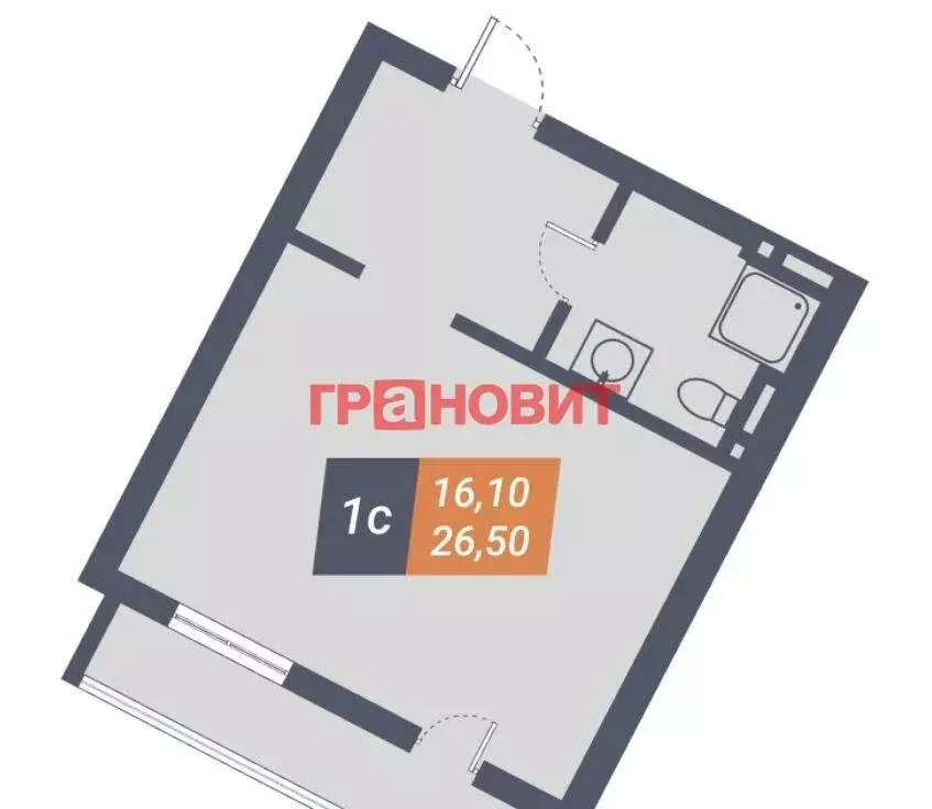 Квартира-студия: Новосибирск, улица Ленина, 85 (26.5 м) - Фото 0