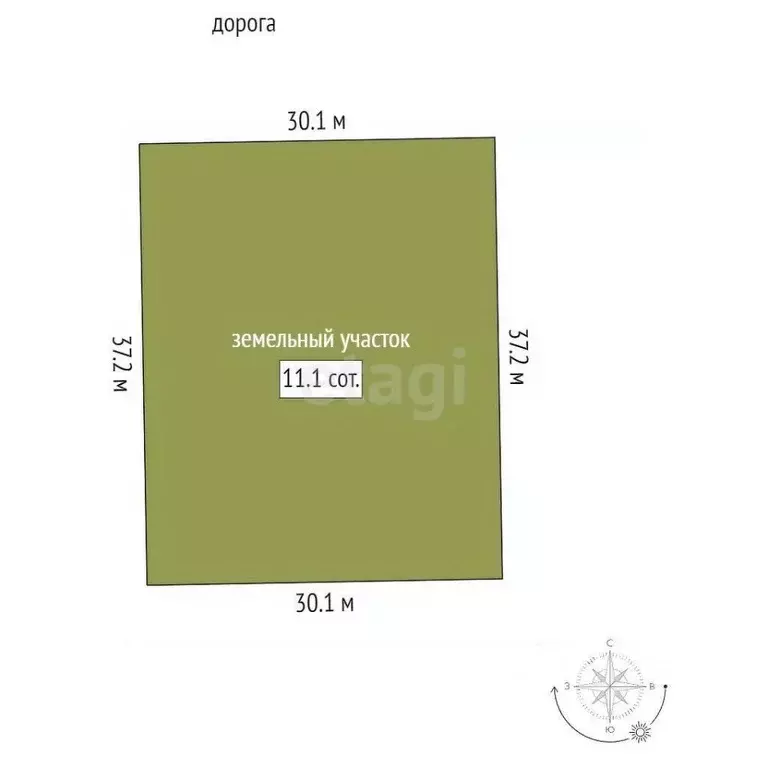 Участок в Крым, Симферопольский район, с. Мирное, Единство СНТ  (11.2 ... - Фото 1