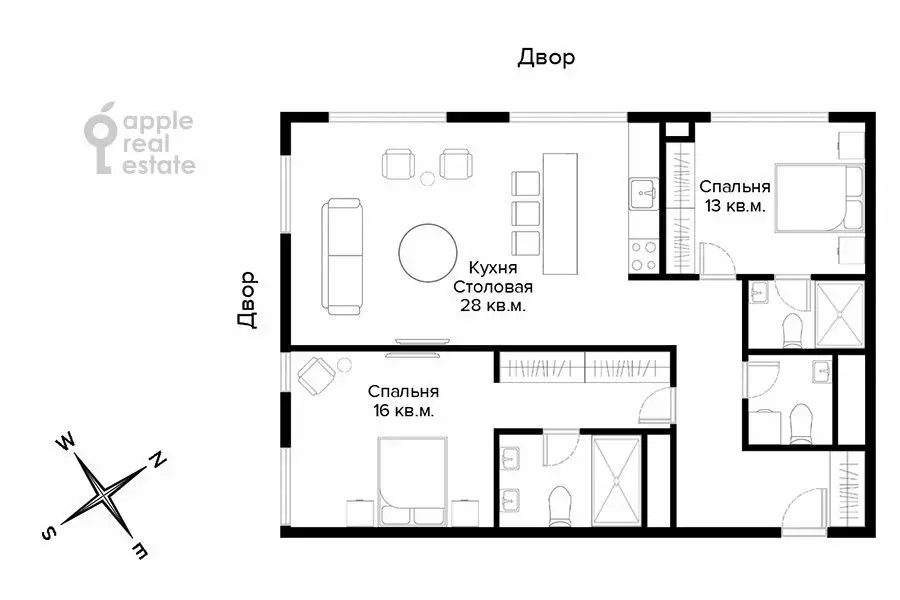 3-комнатная квартира: Москва, улица Братьев Фонченко, 1к6 (102 м) - Фото 1