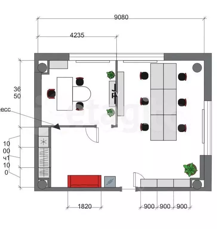 Офис в Москва ул. 2-я Синичкина, 9АС3 (61 м) - Фото 1