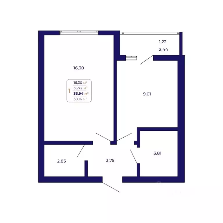 1-к кв. Башкортостан, Уфа Затон-Восточный жилрайон, Паруса жилой ... - Фото 1