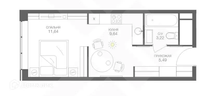 Продаётся квартира-студия, 30 м - Фото 1