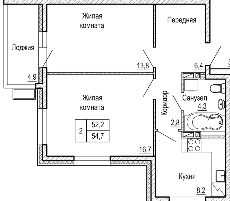 2-к кв. Приморский край, Артем ул. Кирова, 78Бк1 (54.7 м) - Фото 0