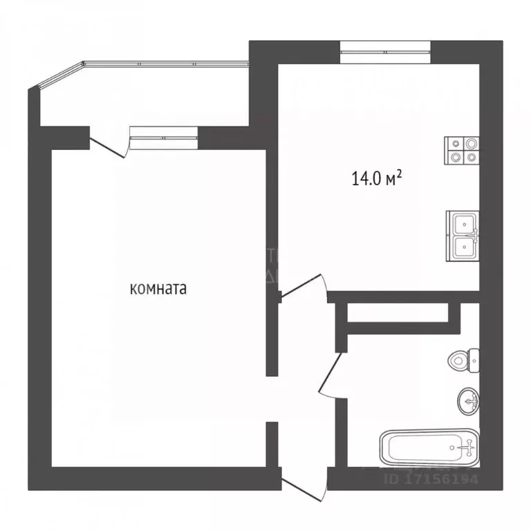 1-к кв. Тюменская область, Тюмень Кремлевская ул., 112к3 (42.0 м) - Фото 1