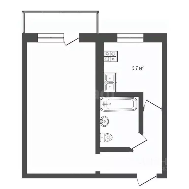 1-к кв. Камчатский край, Петропавловск-Камчатский Солнечная ул., 5 ... - Фото 2