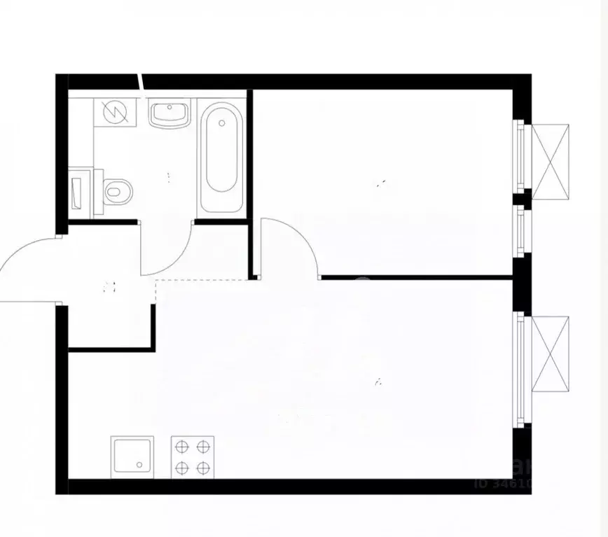 2-к кв. Москва Муравская ул., 38Бк4 (35.0 м) - Фото 1