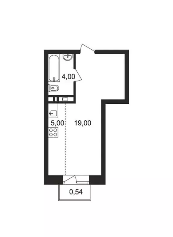 Квартира-студия: Ногинск, Юбилейная улица, 14Б (28.2 м) - Фото 0