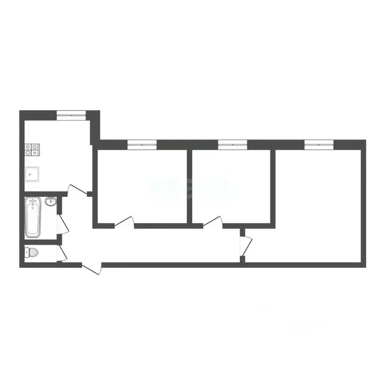 3-к кв. Тульская область, Киреевск ул. Тесакова, 14А (59.9 м) - Фото 2
