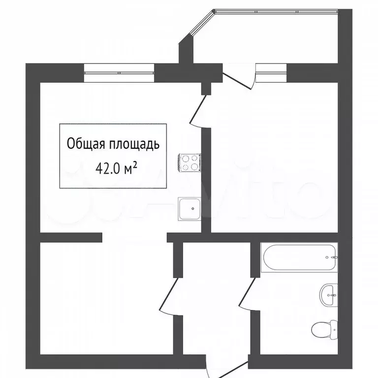 1-к. квартира, 41 м, 8/17 эт. - Фото 0