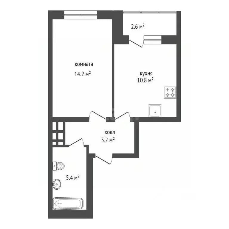 1-к кв. Красноярский край, Красноярск Октябрьская ул., 16 (35.2 м) - Фото 0