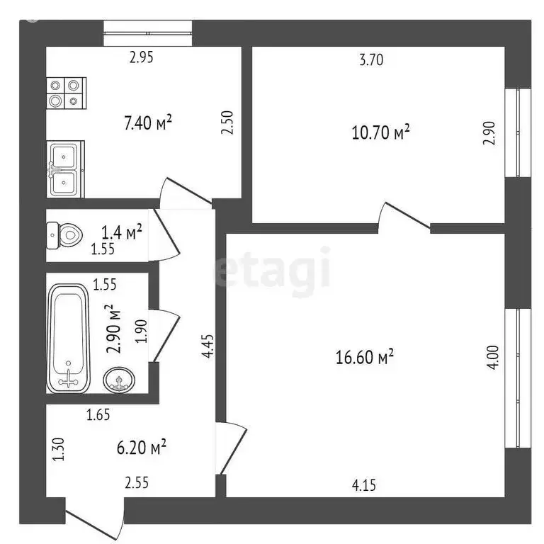 2-комнатная квартира: Мичуринск, Советская улица, 297Б (45.2 м) - Фото 0