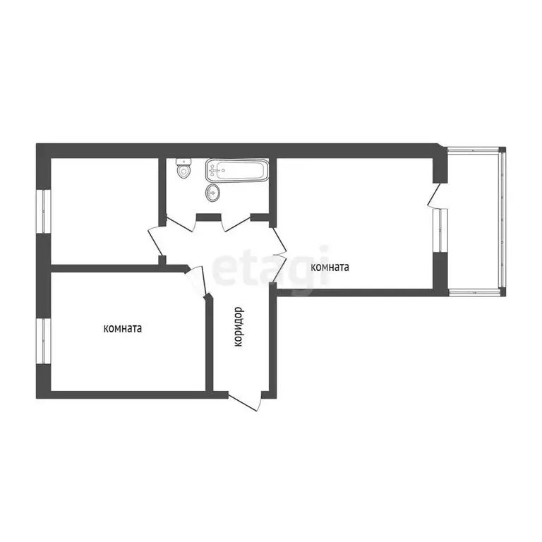 2-комнатная квартира: Улан-Удэ, 115-й микрорайон, 3 (49 м) - Фото 1