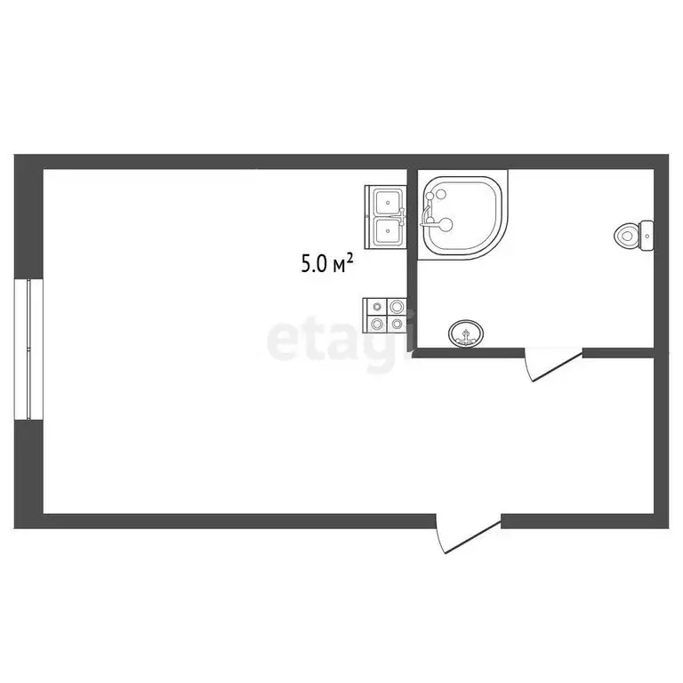 Квартира-студия: Ярославль, Красноперекопская улица, 11 (15.2 м) - Фото 1