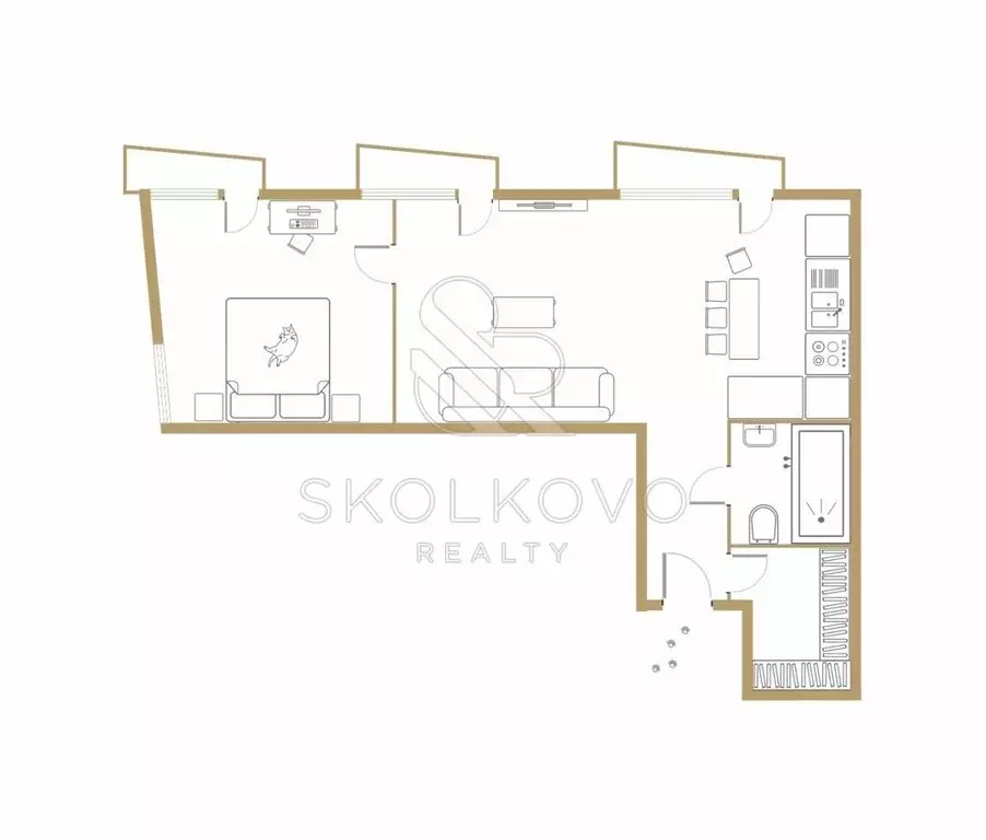 2-комнатная квартира: Москва, 1-й Сетуньский проезд, 8 (47.8 м) - Фото 0